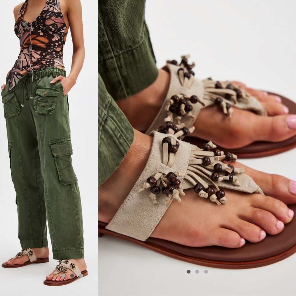 Free People Sadie Fringe Sandals